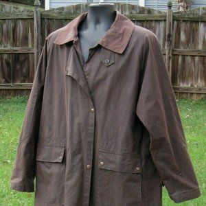 KAKADU TRADERS AUSTRALIA Ranch Duster Large Brown Oiled Cotton Canvas Coat